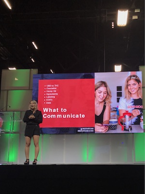 Shayda Torabi - Co-Founder of Restart CBD Speaker USA CBD Convention Miami Florida, August 2019