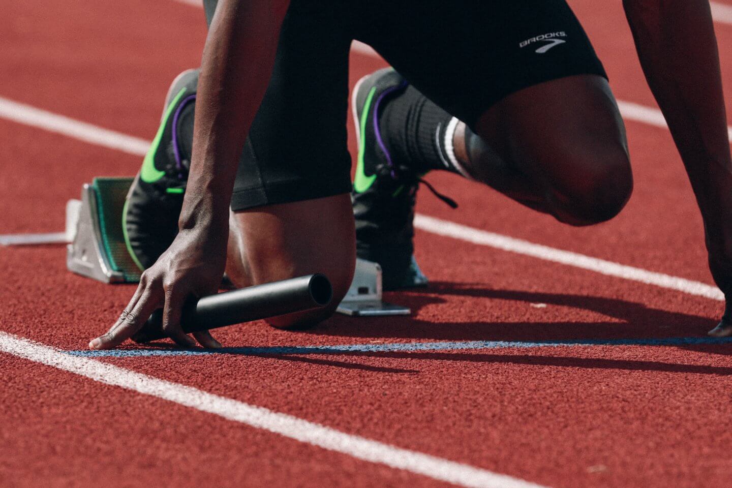 runner at the starting point