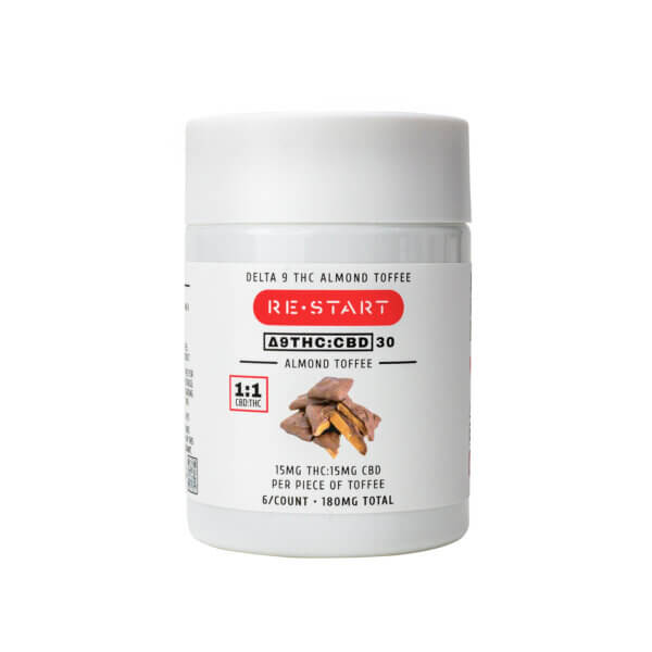 almond_toffee_chocolate_15mg_thc_15mg_cbd_restart_cannabis_austin_TX
