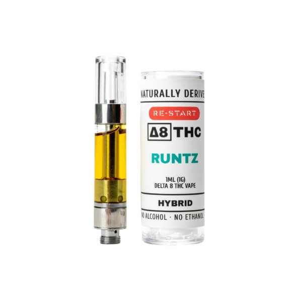 DELTA 8 THC Vape cartridge with cannabis terpenes Runtz_1ml_RESTART_CBD_AUSTIN_TX