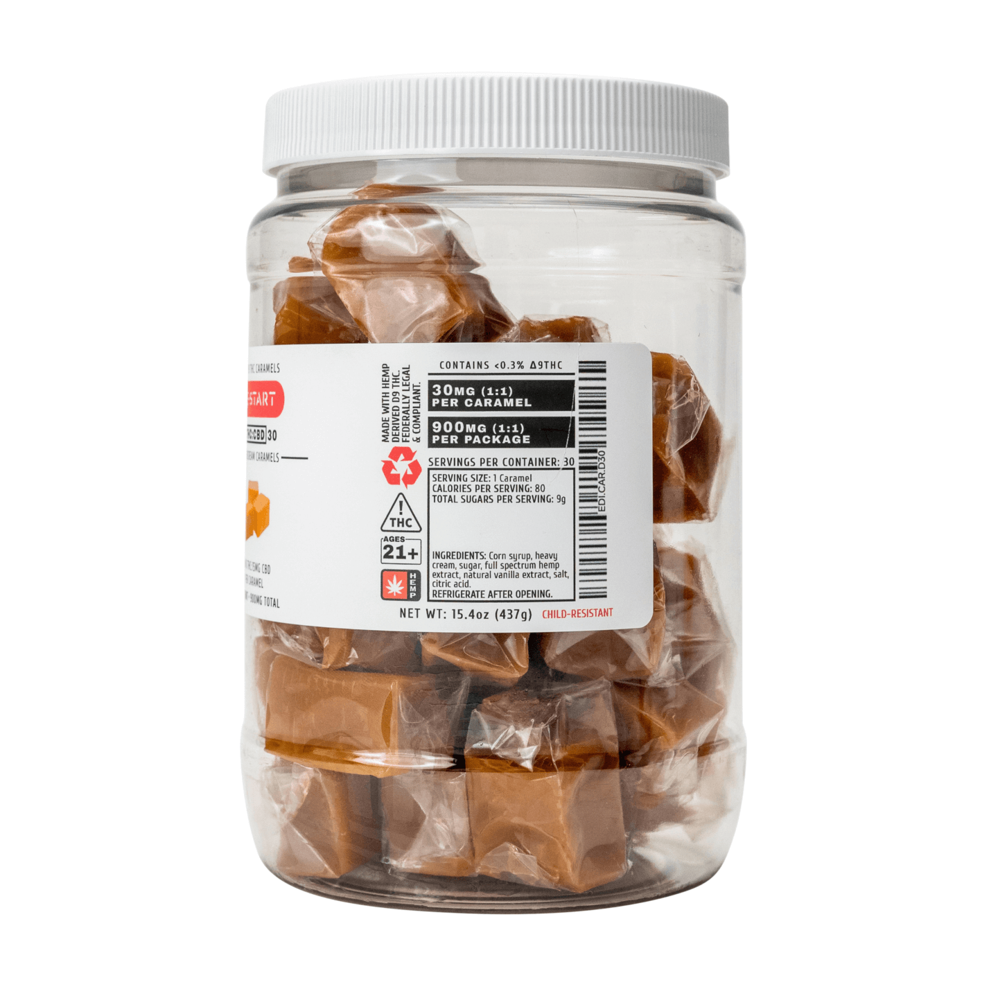 Delta9 Caramels Premium CBDInfused Treats Restart CBD