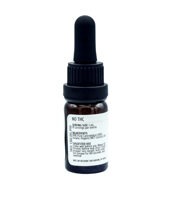pure cbd 40mg_ml 10ml bottle- restart cbd, austin texas side 2