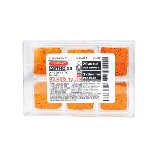 DELTA9THC_MANGO_TAJIN_Gummies_6ct_RESTART_CBD_AUSTIN_Tx