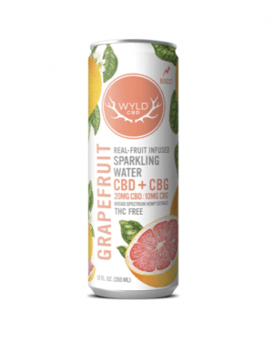 Wyld Sparkling Water CBD + CBG 30MG feature at Restart CBD Austin TX - Grapefruit Flavor