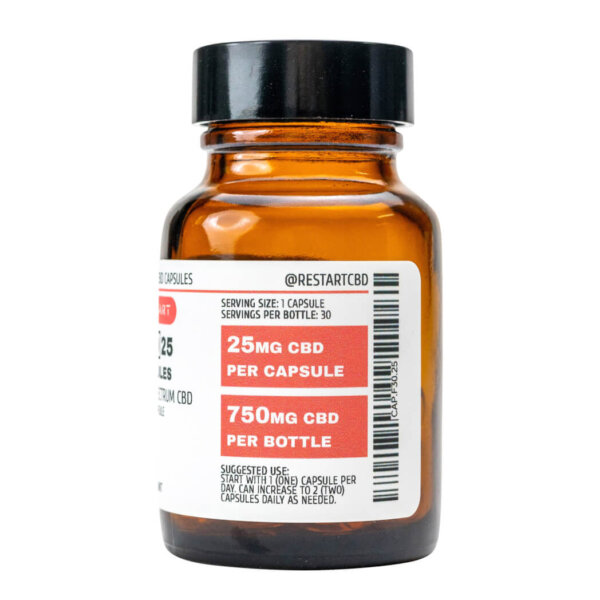 Full Spectrum CBD Capsules 25mg 30-ct - Image 2