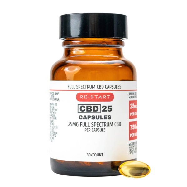 Full Spectrum CBD Capsules 25mg 30-ct