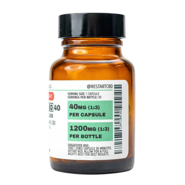 CBN + CBD 40mg Capsules 30-ct PM Formula - Image 2