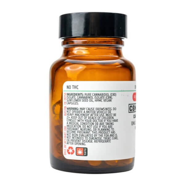 CBN + CBD 40mg Capsules 30-ct PM Formula - Image 3