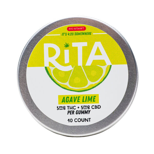 RESTART Rita Delta 9 THC CBD 10mg  Gummies Agave Lime - Image 2