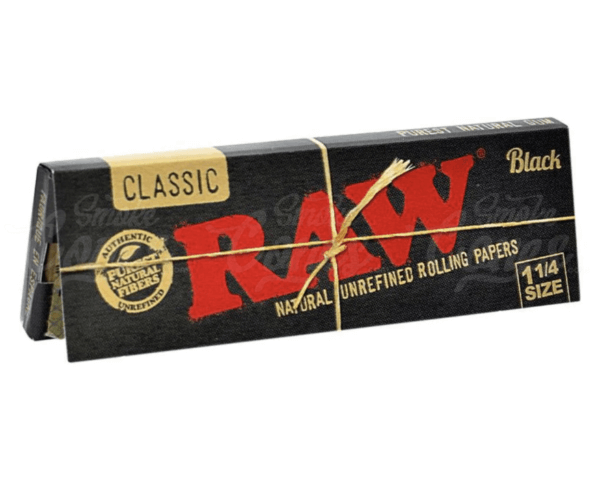 Raw Classic Black Rolling Papers 1 1/4"