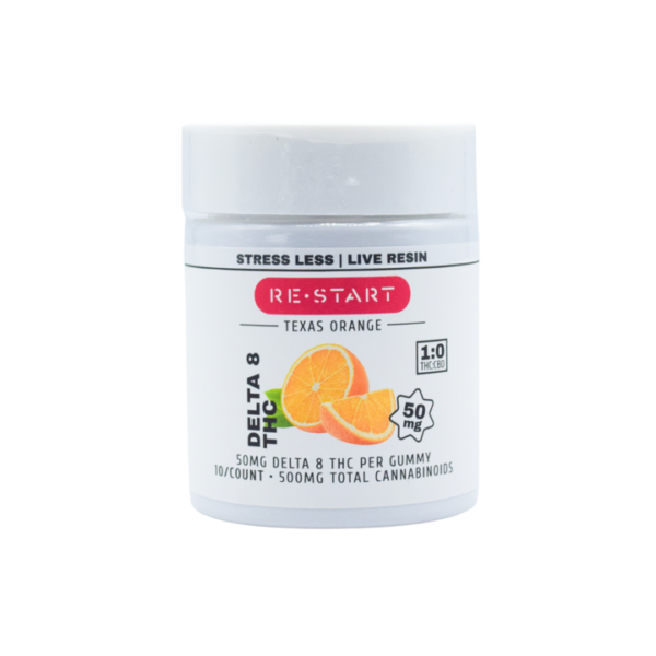 Delta 8 THC 50mg Texas Orange Gummies - Live Resin