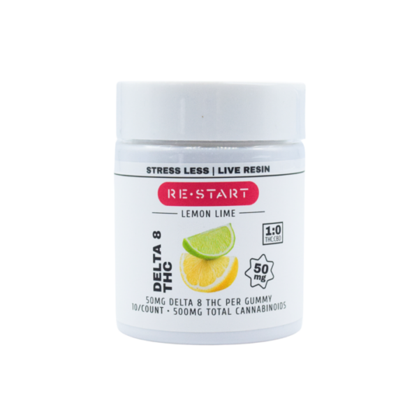 Delta 8 THC 50mg Lemon Lime Gummies - Live Resin