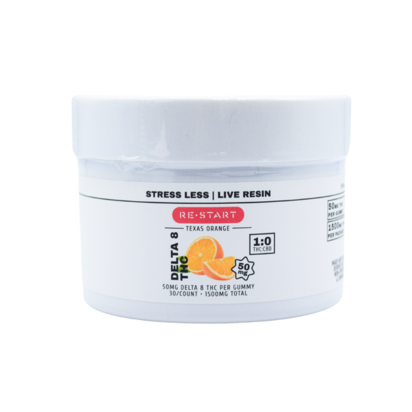 Delta 8 THC 50mg Texas Orange Gummies - Live Resin - Image 2