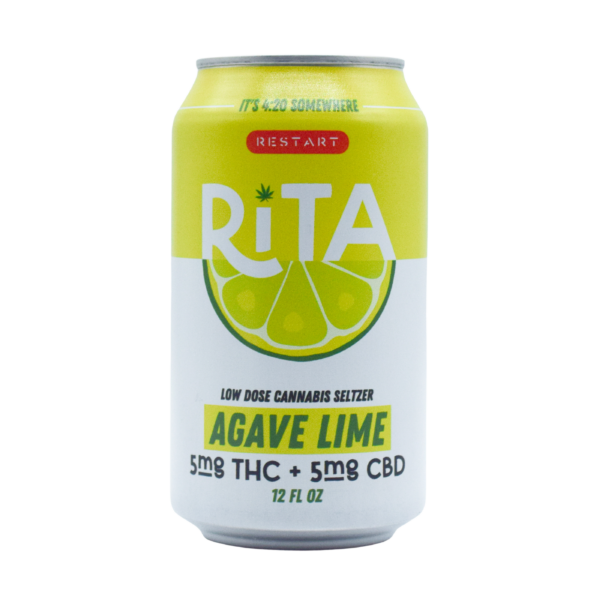 RESTART Rita Delta 9 THC CBD 10mg Seltzer Agave Lime 12oz