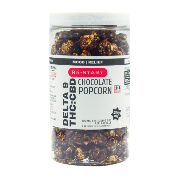 Delta 9 THC CBD 200mg Chocolate Popcorn 7oz