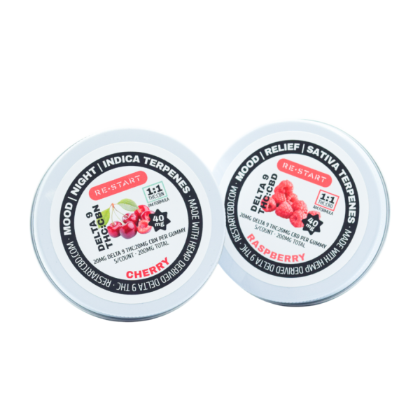 Delta 9 THC CBD 40MG + THC CBN 40MG Gummy Bundle 2 x 5-count