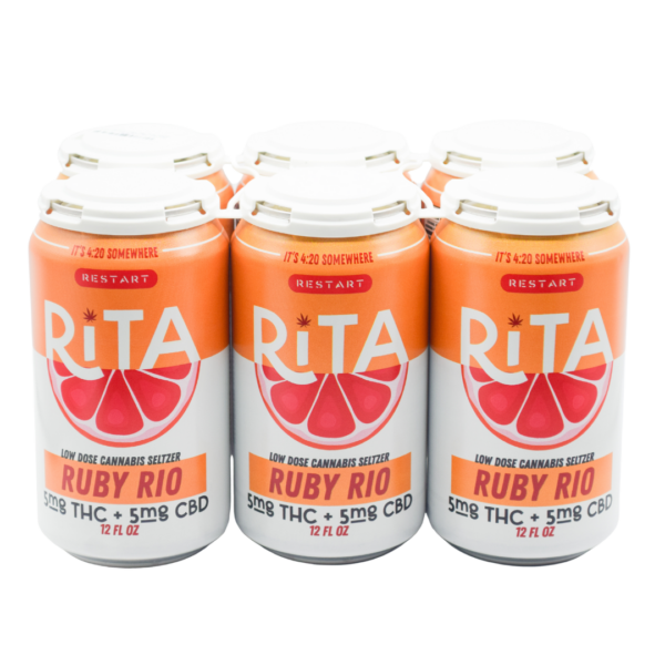RESTART Rita Delta 9 THC CBD 10mg Seltzer Ruby Rio 12oz - Image 2