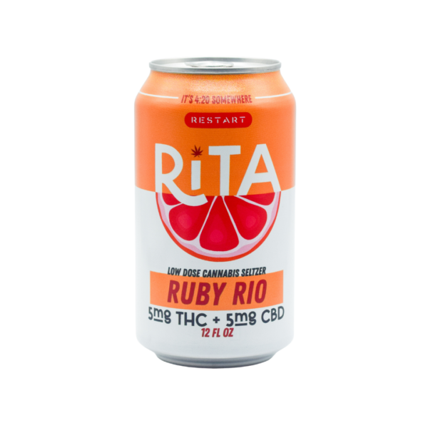RESTART Rita Delta 9 THC CBD 10mg Seltzer Ruby Rio 12oz