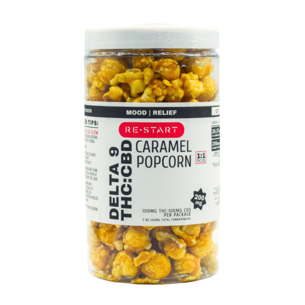 Delta 9 THC CBD 200mg Caramel Popcorn 7oz