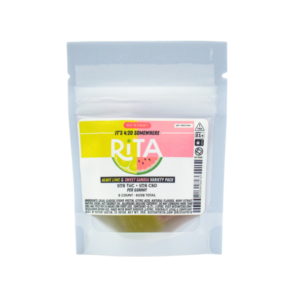 RESTART Rita D9 THC CBD 10mg Gummies 2-Flavor Variety Pack  10-ct - Image 3