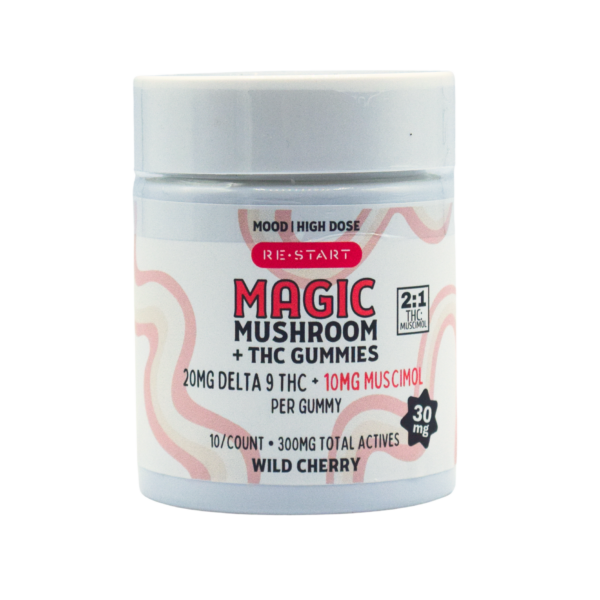 Delta 9 Magic Mushroom Gummies + Muscimol 30mg Wild Cherry