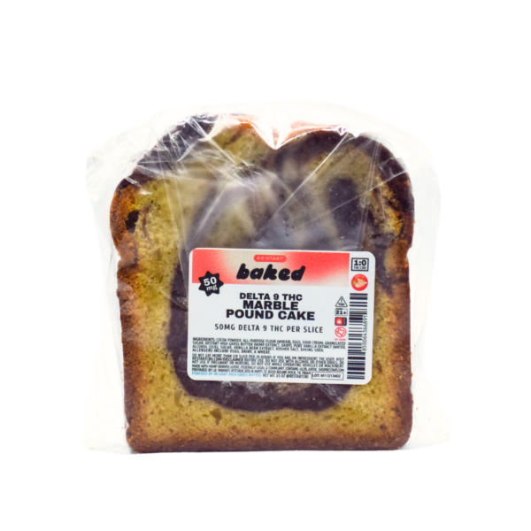 RESTART Baked Delta 9 THC 50mg Marble Pound Cake