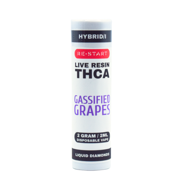 THCA Disposable Gasified Grapes 2mL (Indica) Live Resin
