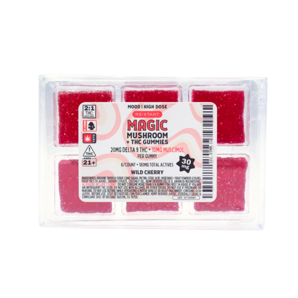 Delta 9 Magic Mushroom Gummies + Muscimol 30mg Wild Cherry - Image 2