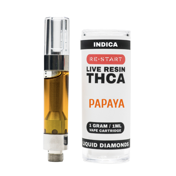 THCA Vape Cart Papaya 1mL (Indica) Live Resin (Reg. Price $50)