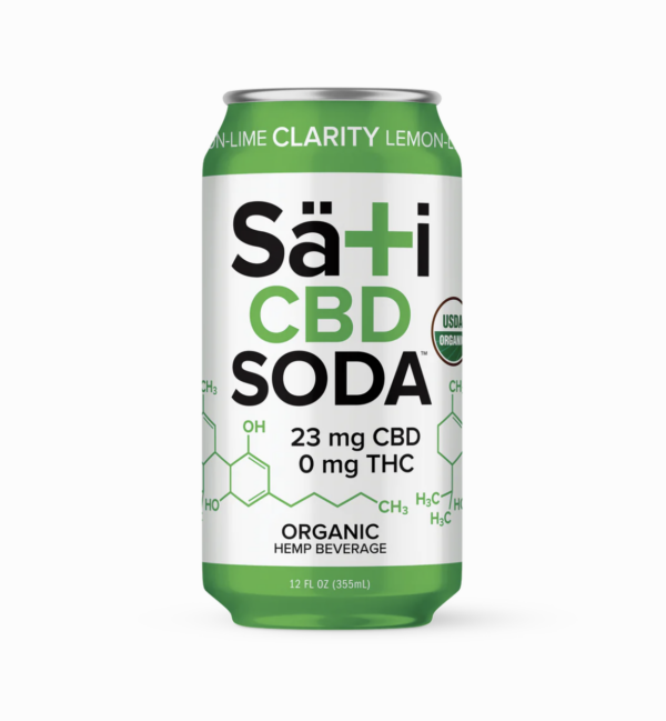 Sati Orrganic CBD Soda Lemon Lime Clarity