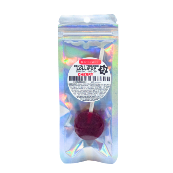 Delta 9 THC 20mg + CBD 10mg Lollipops Cherry