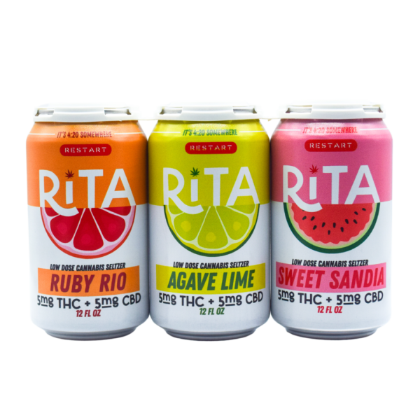 RESTART Rita Trio 1:1 Delta 9 THC Seltzer & THC Gummy Bundle - Image 2