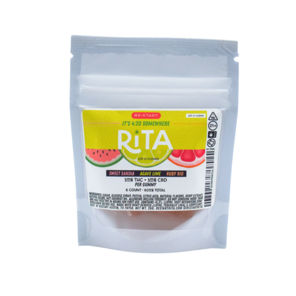 RESTART Rita Delta 9 THC CBD 10mg Gummies 3-Flavor Variety 6/pk