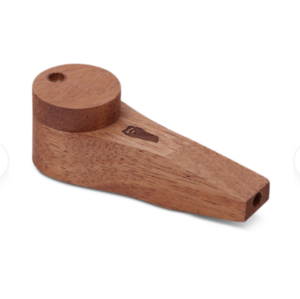 Bearded Circle Wooden Pipe w/lid Mahogany