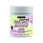 Super Hero Dose Delta 9 THC 40mg + Delta 8 100mg Gummies Grape