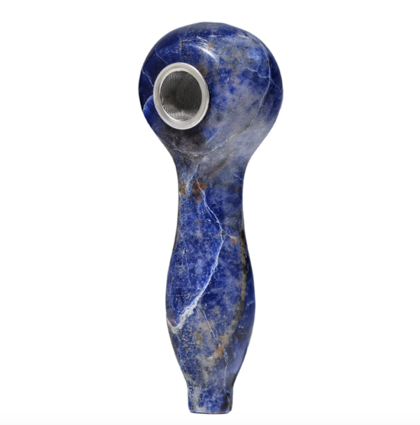 Astral Project Gemstone Spoon Pipe. Blue Sodalight