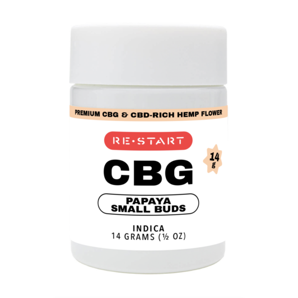 White CBG Flower Smalls 14g Papaya (H/Indica)