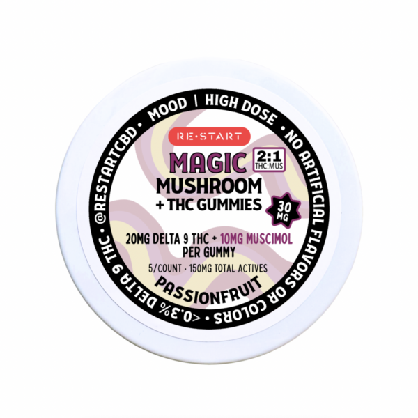 Delta 9 Magic. Mushroom Gummies + Muscimol 30mg Passion Fruit - Image 2