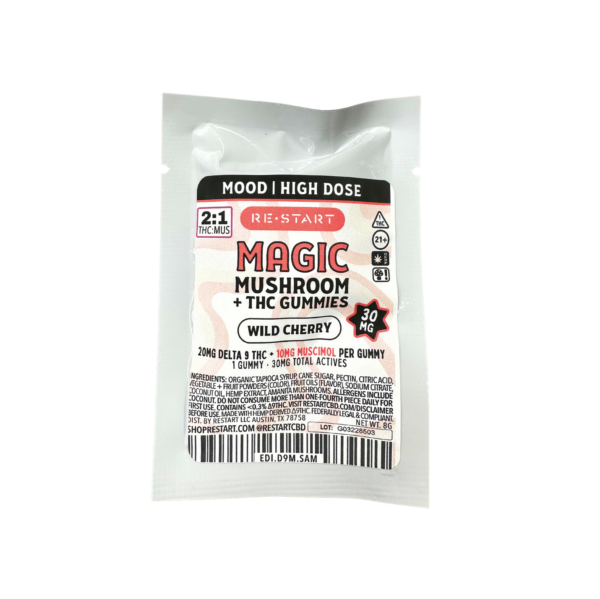 Delta 9 Magic Mushroom Gummies 30mg Wild Cherry 1-ct