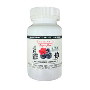 Sugar-Free Delta 9 CBN 45MG Gummies - Blackberry Hibiscus