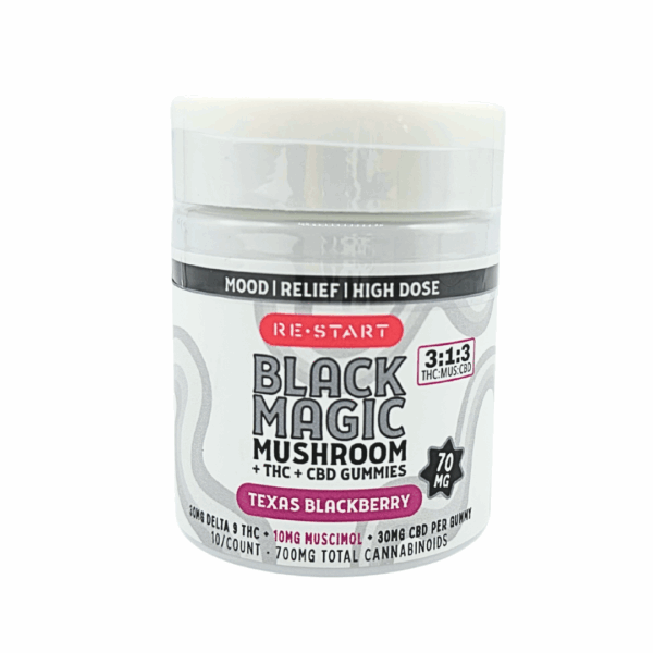Delta 9 Black Magic Mushroom Texas Blackberry Gummies 70mg - Image 2