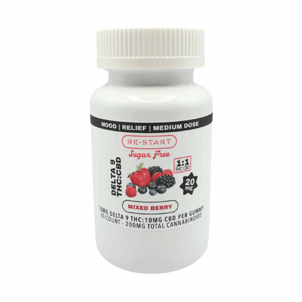 Sugar-Free Delta 9 CBD 20MG Gummies - Mixed Berry