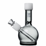 6" Ball Bong Water Pipe from Human Grade - Smoke w/White Accents