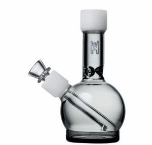 6" Ball Bong Water Pipe from Human Grade - Smoke w/White Accents