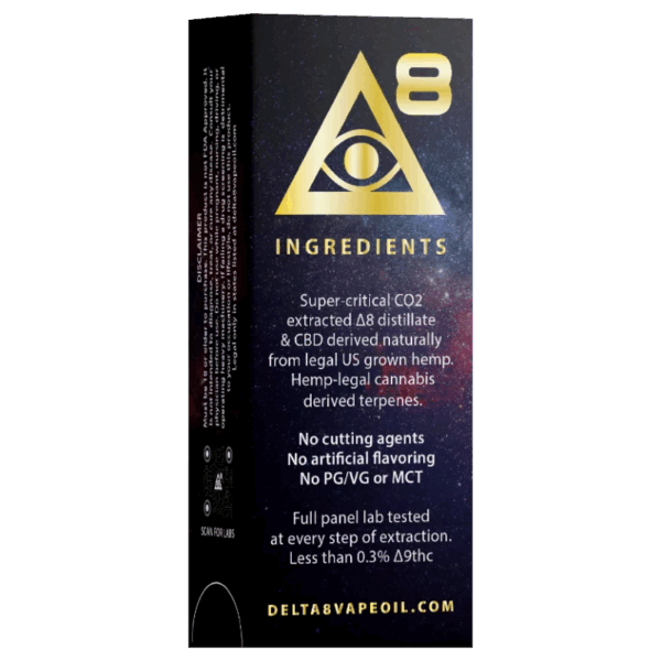 iDelta 8 Vape Cartridge Gold + CBD 1:1 1mL - Image 2