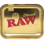 Raw Rolling Tray Large (14”x11”) Ethereal Gold