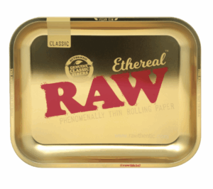 Raw Rolling Tray Large (14”x11”) Ethereal Gold