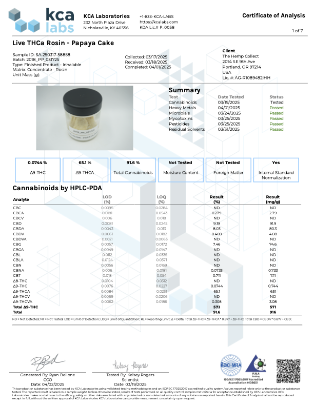 THCa Live Rosin Dabs 1g - Image 2