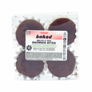 Delta 9 THC 25MG Organic Brownie Bites  (4-ct  100MG THC)