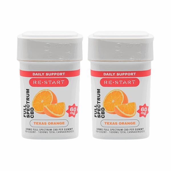 CBD Full Spectrum 60MG Gummies Texas Orange 30-ct - Image 2